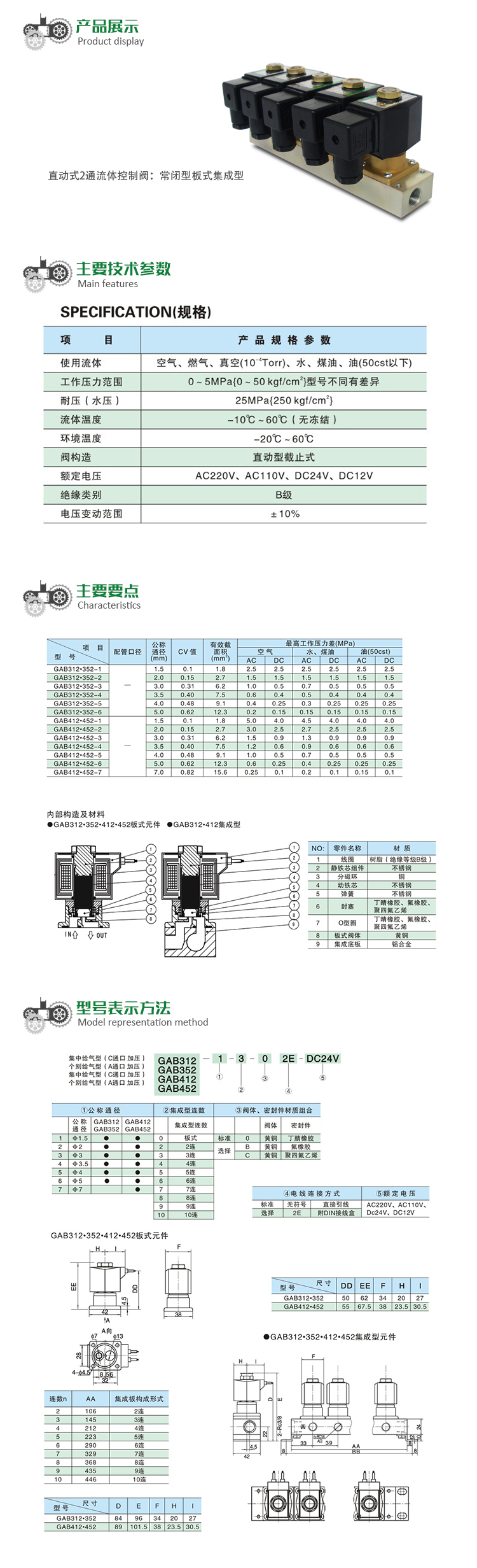 直動(dòng)式2通流體控制閥